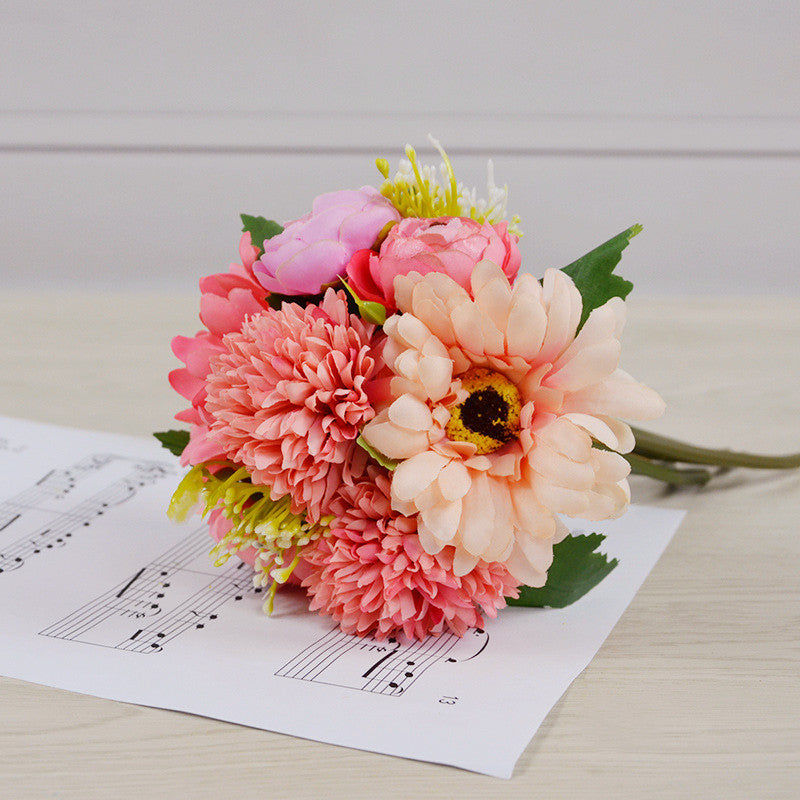 Arrangements de bouquets mixtes de fleurs artificielles pour chrysanthèmes - 7 styles