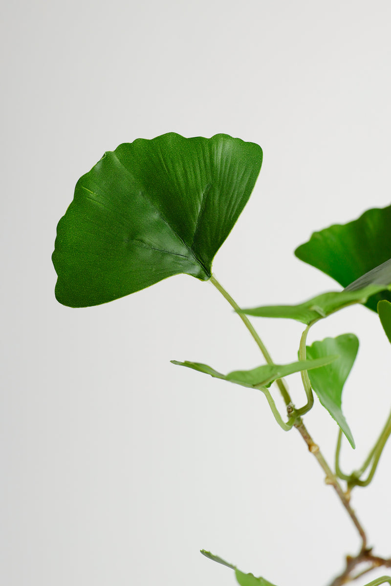 AM Basics 27" Artificial Ginkgo Stems with 3 Forks Fall Decoration