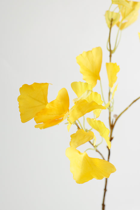 AM Basics 27" Artificial Ginkgo 3 Forks Yellow Floral Arrangement