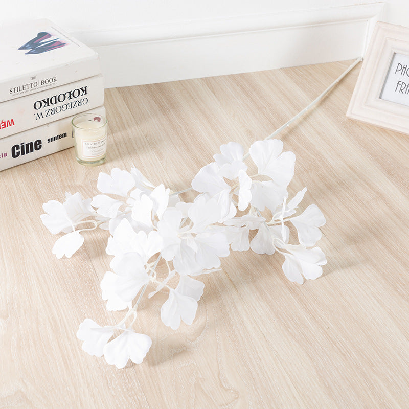 Branche de Ginkgo Biloba au toucher réaliste de 35 po en vrac, fausse plante artificielle en gros 