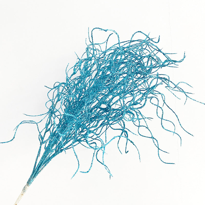 Bulk 17" Artificial Glitter Christmas Bush Stem Picks Ornaments Decorative Wholesale