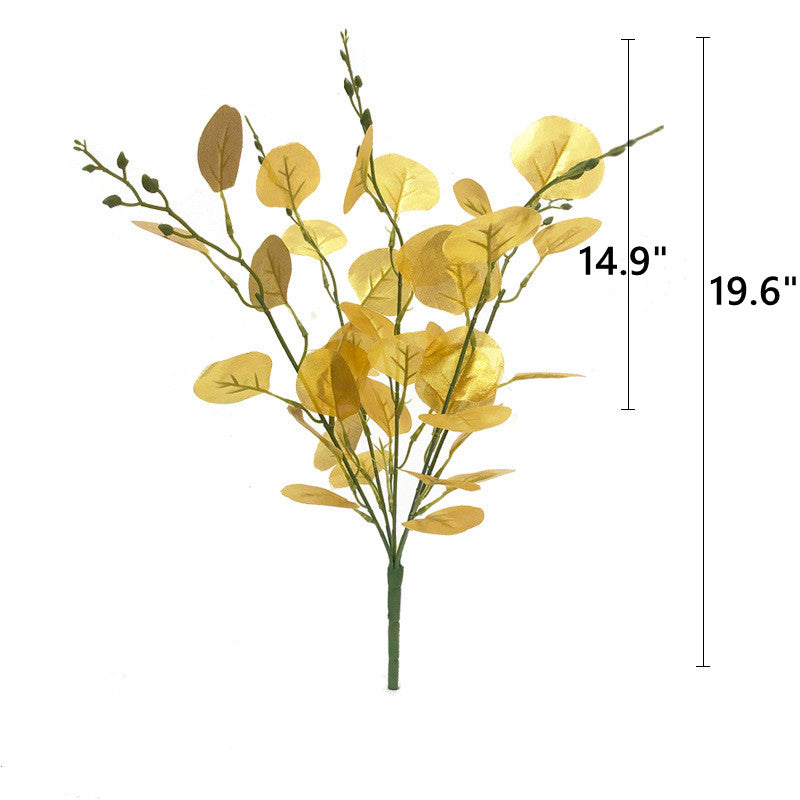 Bulk Artificial Realistic Golden Plants Leaf Tropical Palm Leaf Decorations for Balloon Garland Decor Wedding Birthday Tropical Jungle PartyWholesale