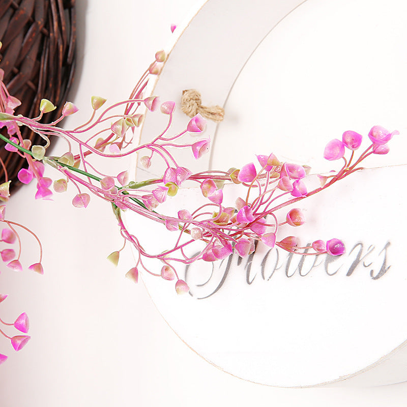 Sauce de bola de oro artificial que cuelga la decoración casera de la vid de la flor del Faux 