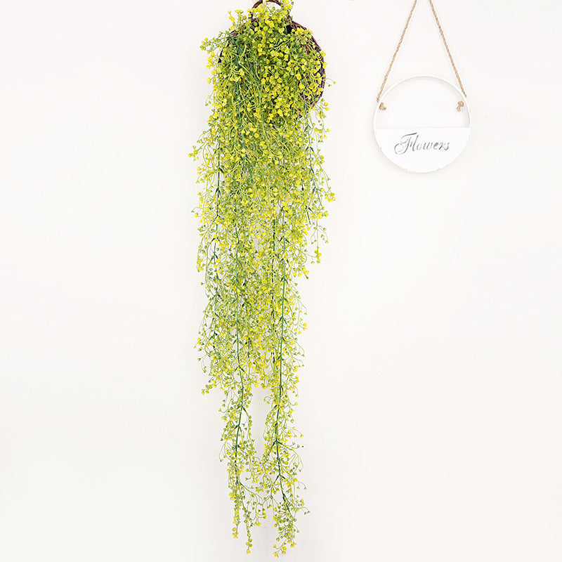 Sauce de bola de oro artificial que cuelga la decoración casera de la vid de la flor del Faux 