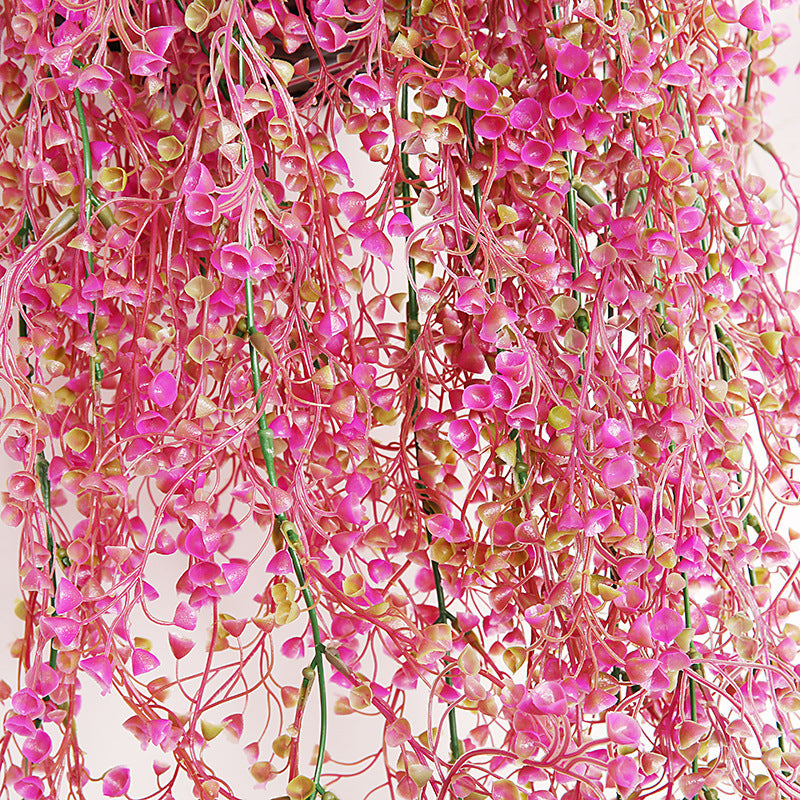 Sauce de bola de oro artificial que cuelga la decoración casera de la vid de la flor del Faux 