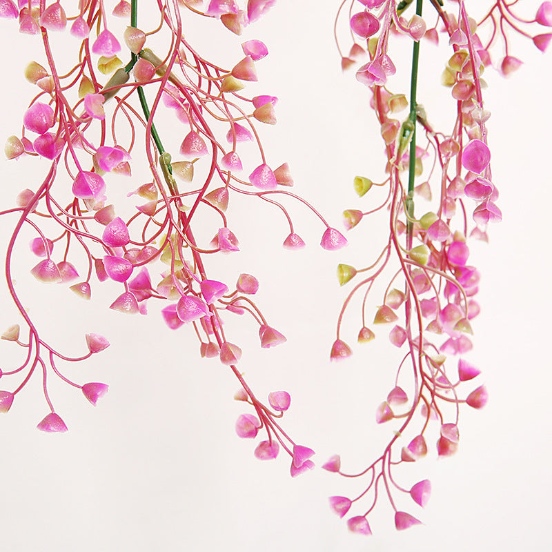 Sauce de bola de oro artificial que cuelga la decoración casera de la vid de la flor del Faux 