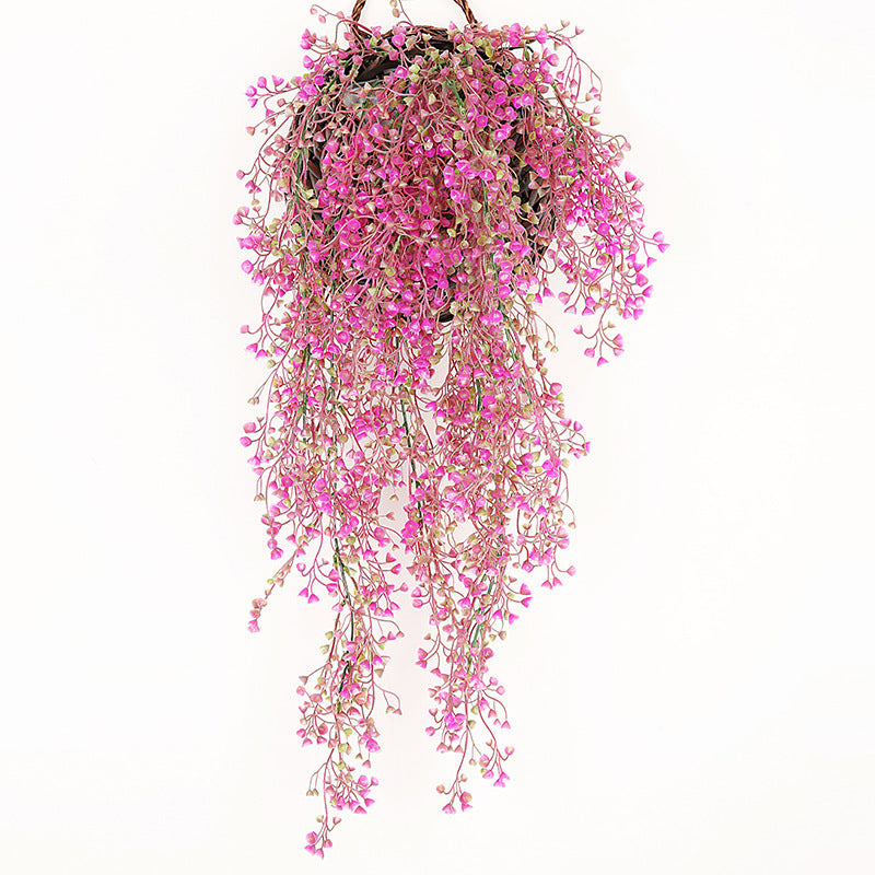 Sauce de bola de oro artificial que cuelga la decoración casera de la vid de la flor del Faux 