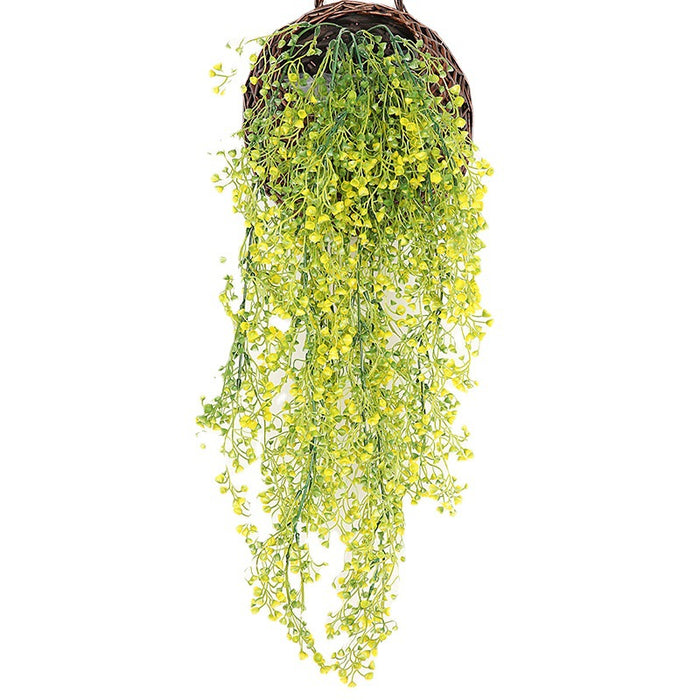 Artificial Golden Ball Willow Hanging Faux Flower Vine Home Decoration