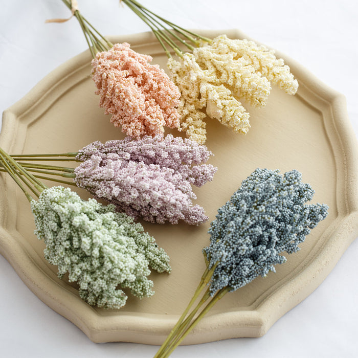 A granel 12 "Flores artificiales Orejas de maíz Grano de flores Ramos de flores de tallo de trigo al por mayor