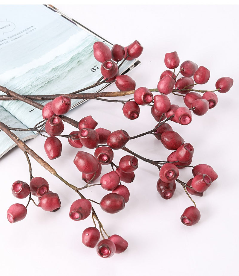 Bulk Artificial Gum Nut Pods Olea Europaea Fruit Eucalyptus Fruit 22 Inch Wholesale