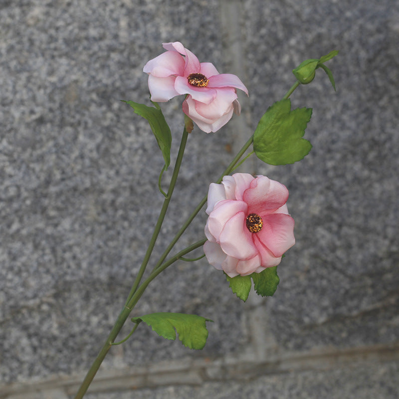 Fleurs d'hibiscus artificielles en vrac de 25 pouces Tiges de fleurs artificielles en soie en gros 