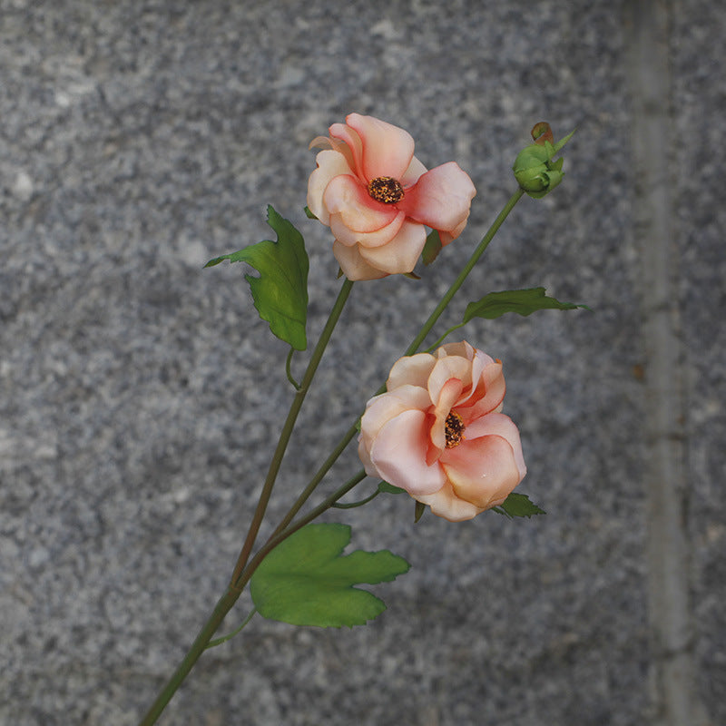 Fleurs d'hibiscus artificielles en vrac de 25 pouces Tiges de fleurs artificielles en soie en gros 