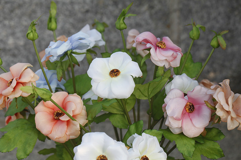 Venta al por mayor de seda artificial de los tallos de las flores del hibisco de 25" a granel 