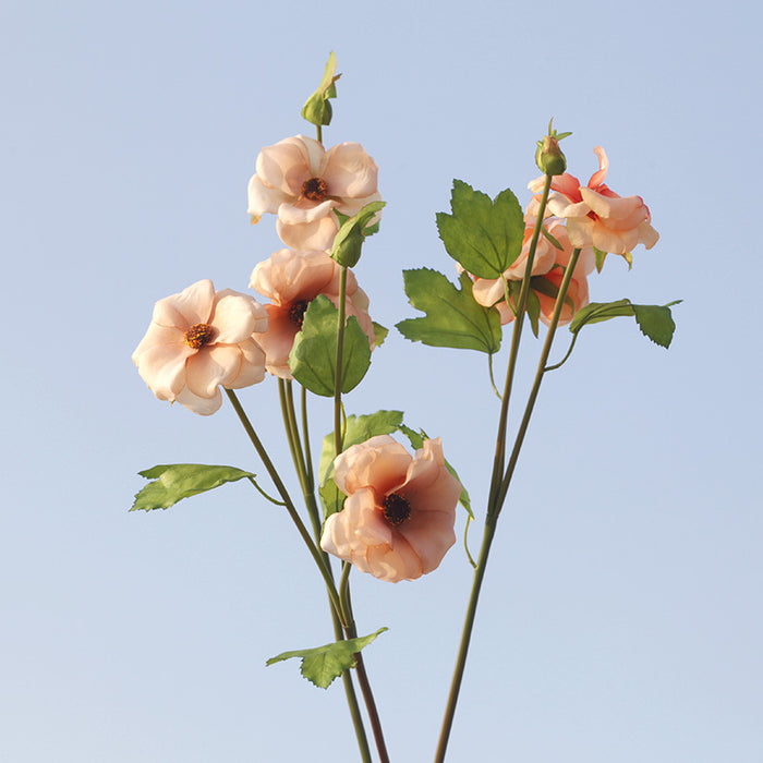 Venta al por mayor de seda artificial de los tallos de las flores del hibisco de 25" a granel 