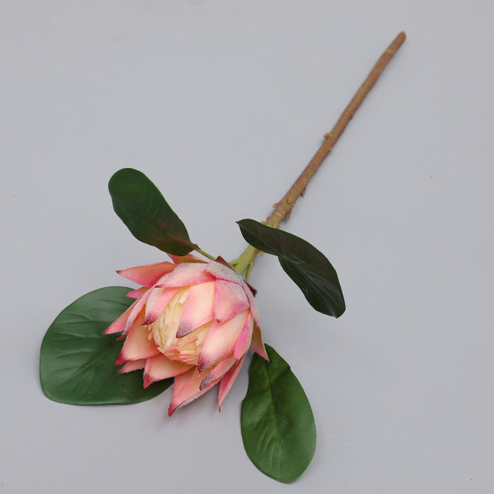 A granel 21" flores artificiales King Protea tallo al por mayor 