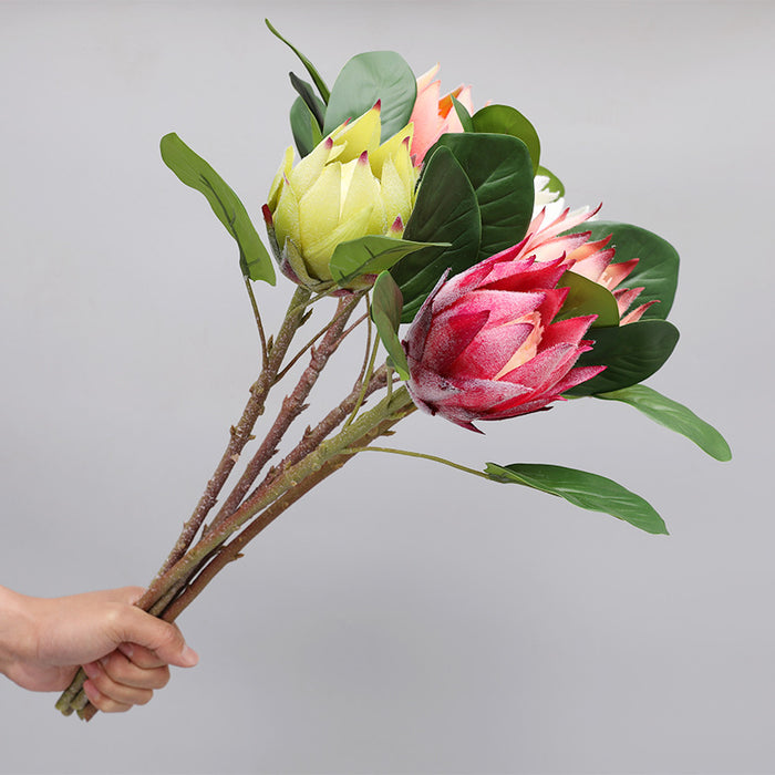 Bulk 21" Faux Protea Stems Arrangement Artificial Flowers Wholesale