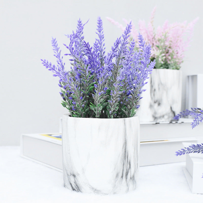 lavender plants wholesale Bulk Artificial Potted Plants Lavender Flowers in Ceramic Pot Wholesal — Artificialmerch