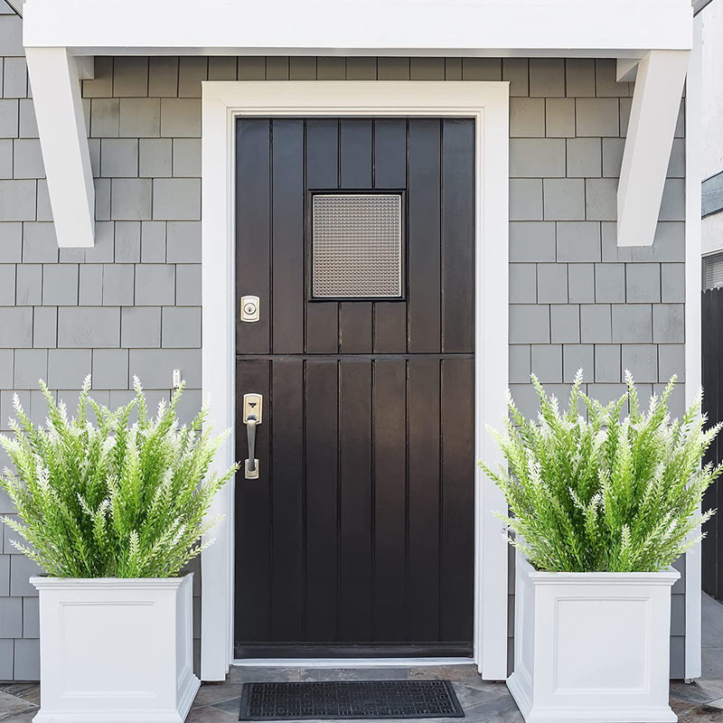 A granel, 8 Uds., flores de lavanda para exteriores, flores y plantas artificiales, arbustos de imitación resistentes a los rayos UV, decoración de vegetación, exterior, interior, venta al por mayor