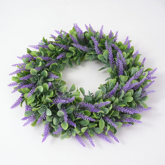 Bulk 17" Artificial Lavender Wreath for Door Farmhouse Wholesale