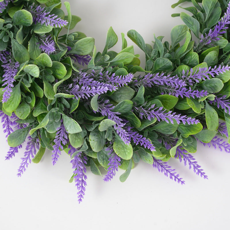 Bulk 17" Artificial Lavender Wreath for Door Farmhouse Wholesale