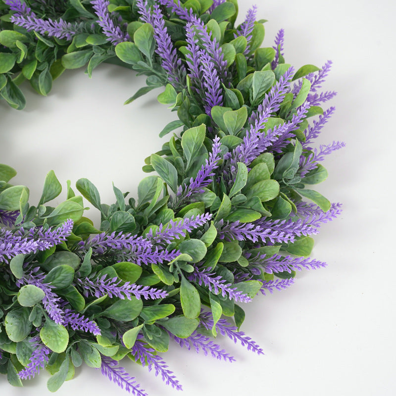 Bulk 17" Artificial Lavender Wreath for Door Farmhouse Wholesale