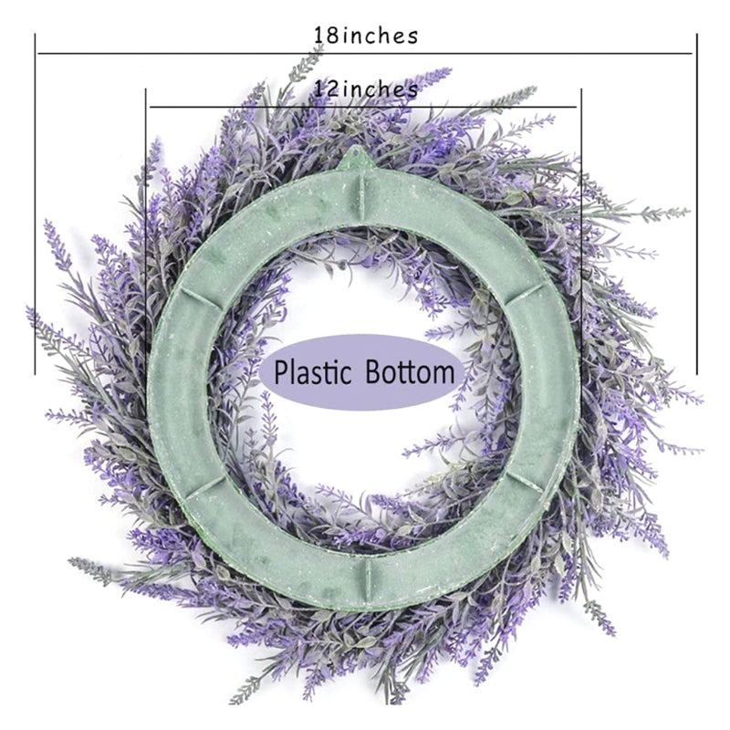 Bulk 18" Artificial Lavender Wreath for Front Door Wholesale