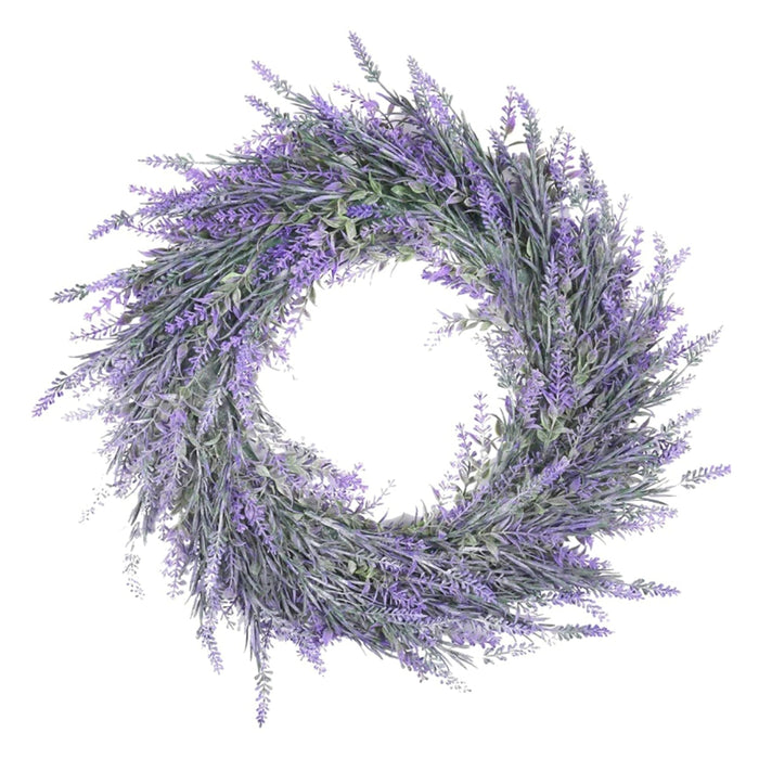 Bulk 18" Artificial Lavender Wreath for Front Door Wholesale