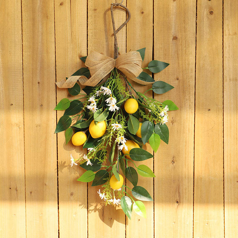 Bulk Artificial Flowers Lemon and Daisy Swags for Front Door Decor Wholesale