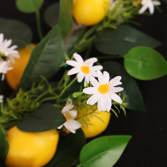 Flores artificiales a granel, limones y margaritas, para decoración de puertas delanteras, venta al por mayor