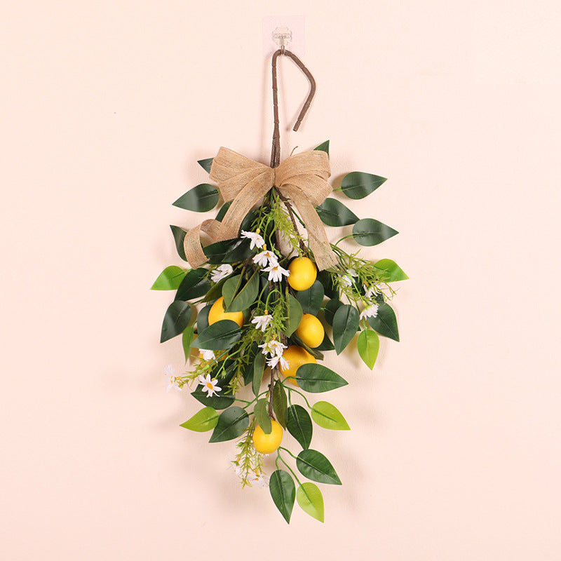 Bulk Artificial Flowers Lemon and Daisy Swags for Front Door Decor Wholesale