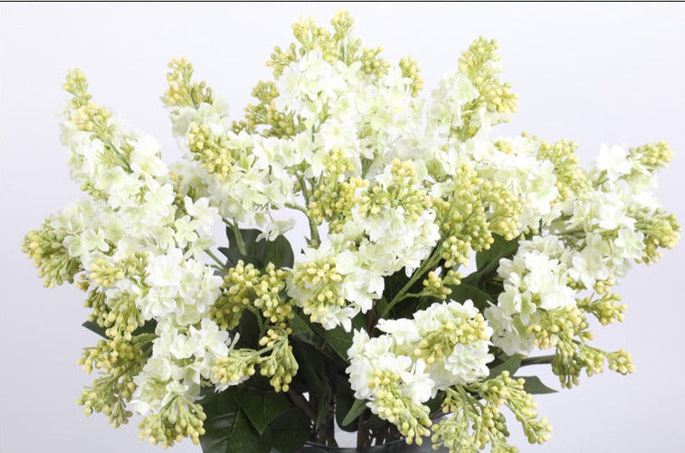 Tiges de lilas en vrac de 27 pouces avec feuilles Fleurs en soie Centres de table en gros 