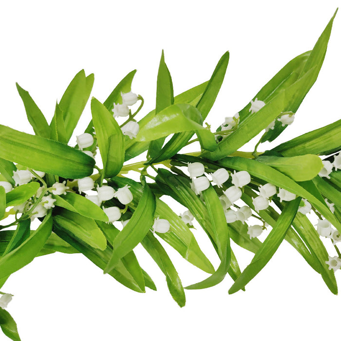 Bulk 4.4 ft Artificial Lily of The Valley Garland Greenery White Flowers Wholesale