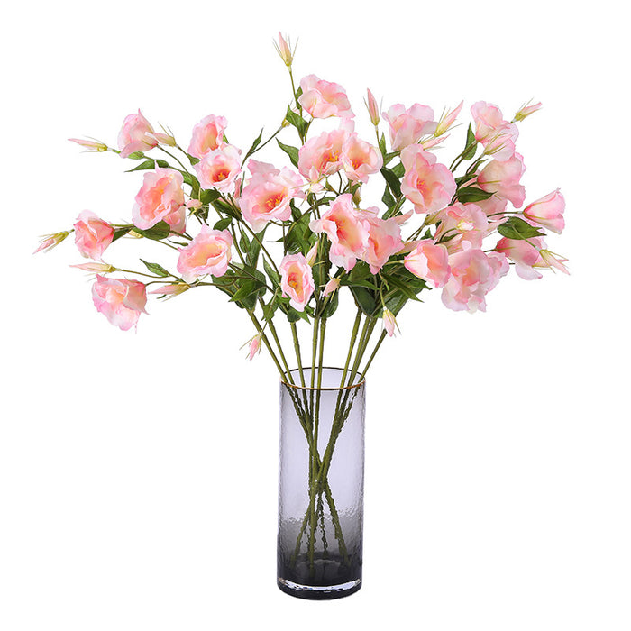 Venta al por mayor de flor de seda artificial de tallo de flor de Lisianthus a granel de 29.5 " 