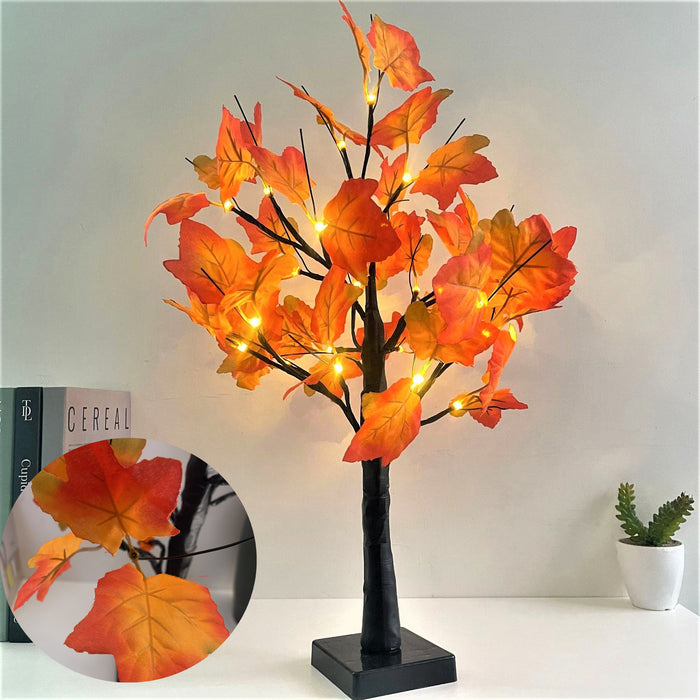 Bulk Artificial Maple Leaf Lamp Tree Tabletop LED Night Light Glowing Tree Bedside Holiday Home Decoration Wholesale