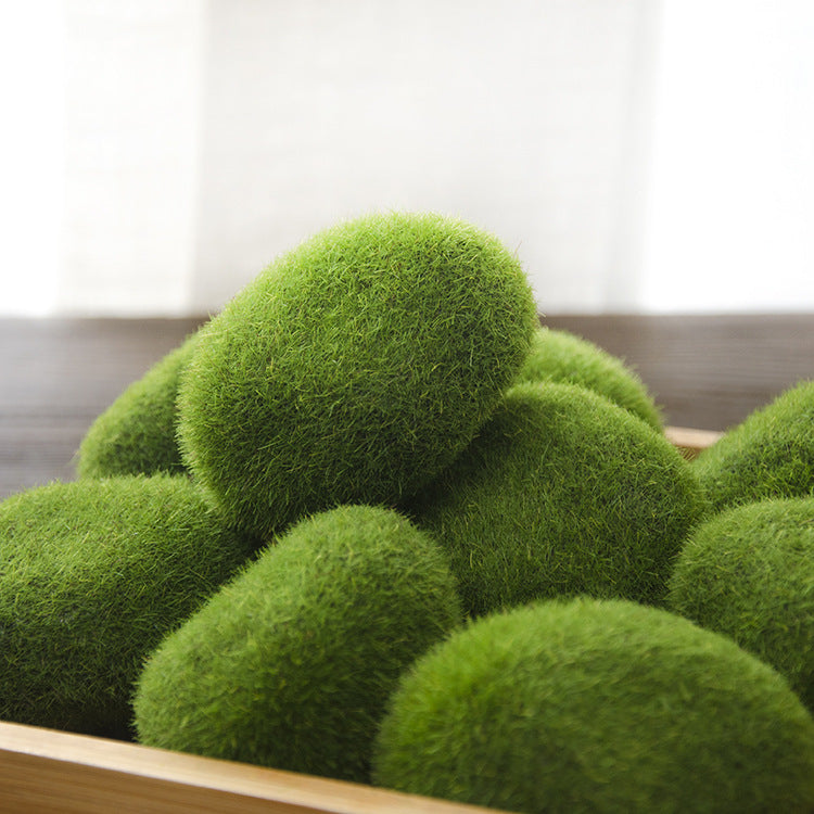 Rocas de musgo artificial a granel Piedras cubiertas de musgo verde artificial decorativas para centros de mesa Jardín de hadas Decoración del banquete de boda al por mayor 