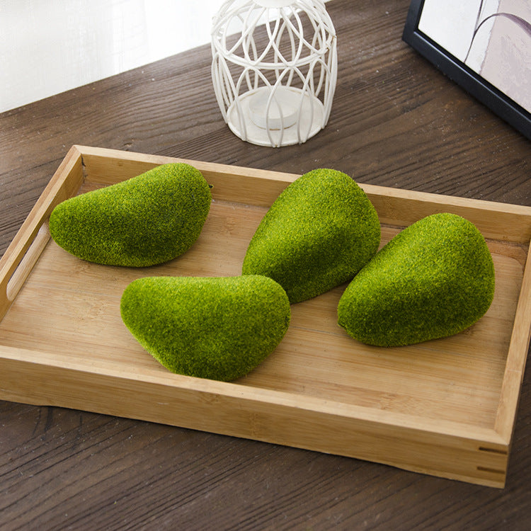 Rocas de musgo artificial a granel Piedras cubiertas de musgo verde artificial decorativas para centros de mesa Jardín de hadas Decoración del banquete de boda al por mayor 