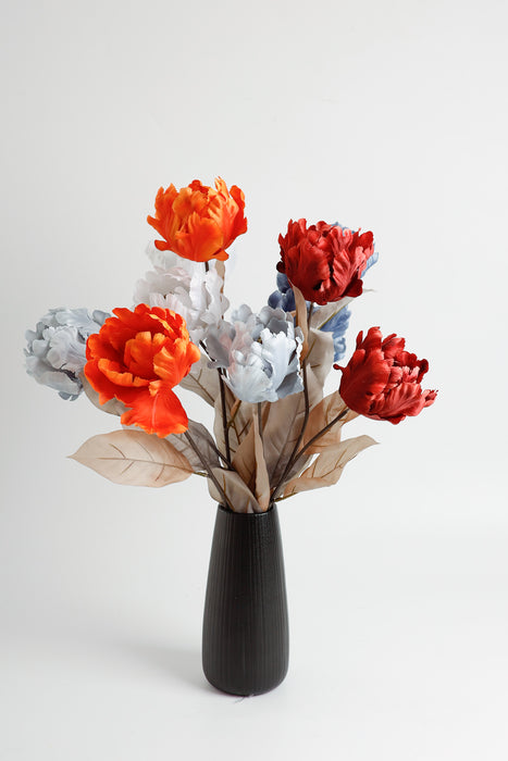 Exclusivo a granel Vintage Tulipanes artificiales Tallo largo Spray Flores de seda Artificial Otoño Invierno Flores Centro de mesa al por mayor 