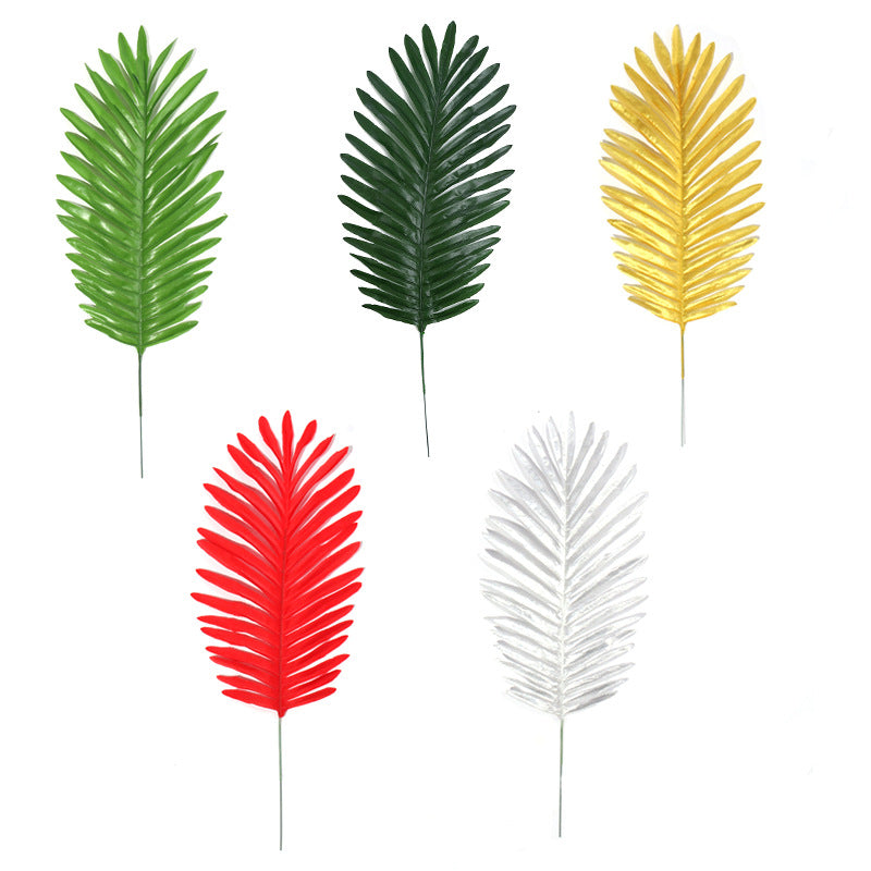 Bulk 18" Artificial Palm Leaves Plants Faux Palm Fronds Tropical Large Palm Leaves Greenery Plant Wholesale