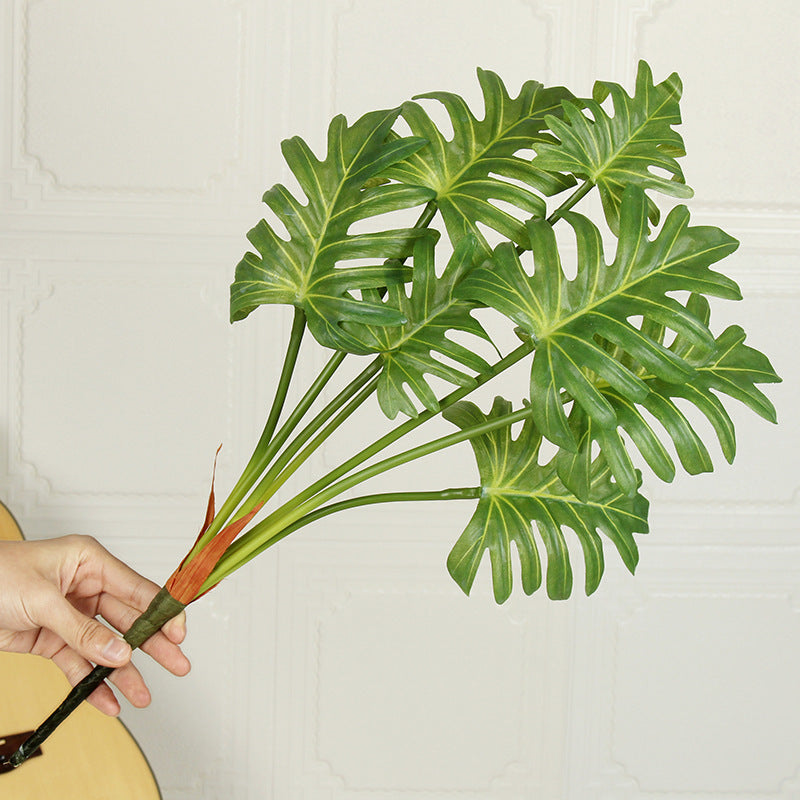 Bulk 28" Monstera Bush 7 Stems Artificial Tropical Plants Wholesale