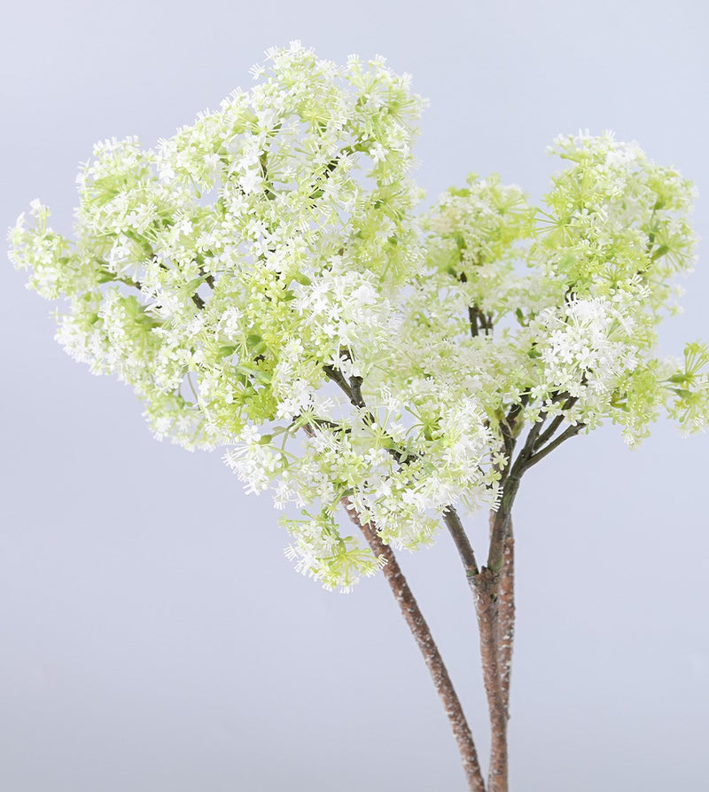 Bulk 25" Artificial Pear Blossom Meadowsweet Elderflower Spray Wholesale