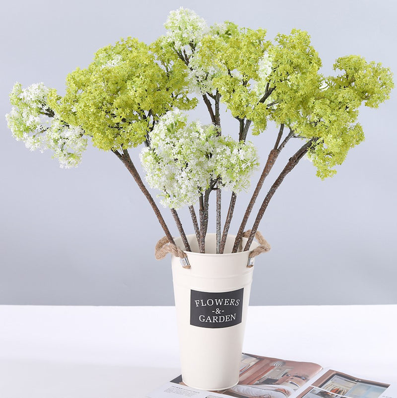 Bulk 25" Artificial Pear Blossom Meadowsweet Elderflower Spray Wholesale