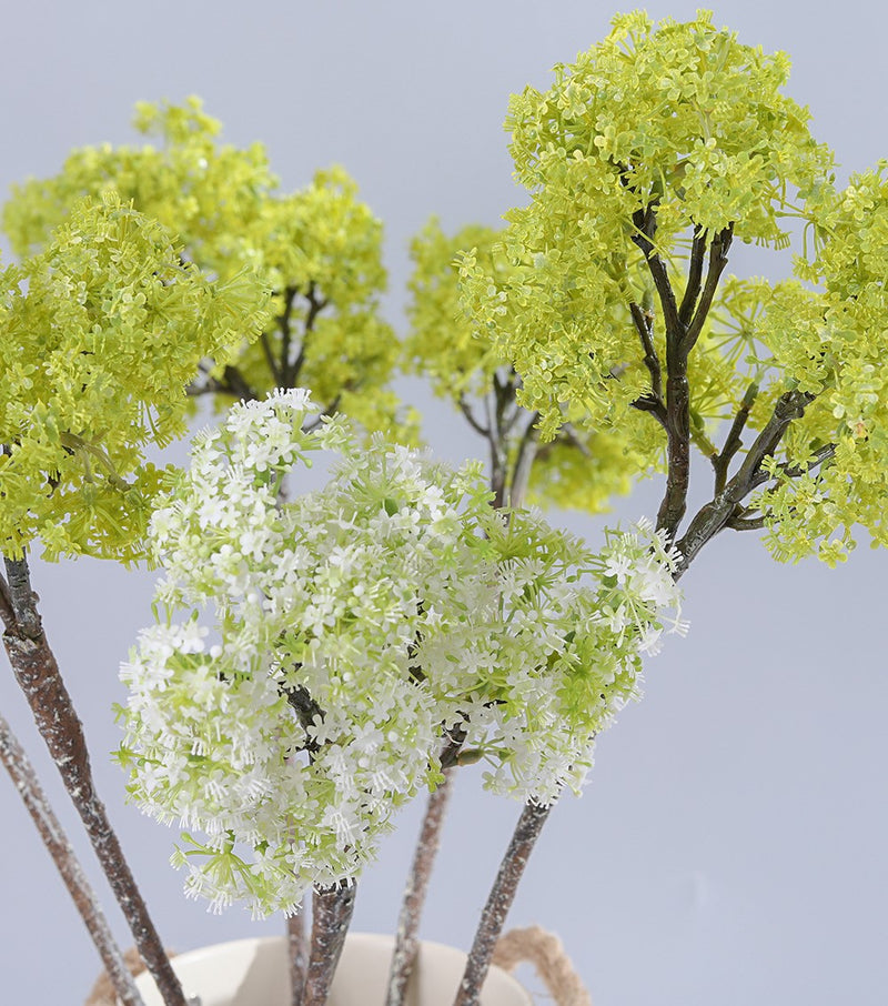 Bulk 25" Artificial Pear Blossom Meadowsweet Elderflower Spray Wholesale