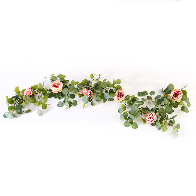 Bulk 5.6 FT Artificial Flower Eucalyptus Garlands with Peony Wholesale
