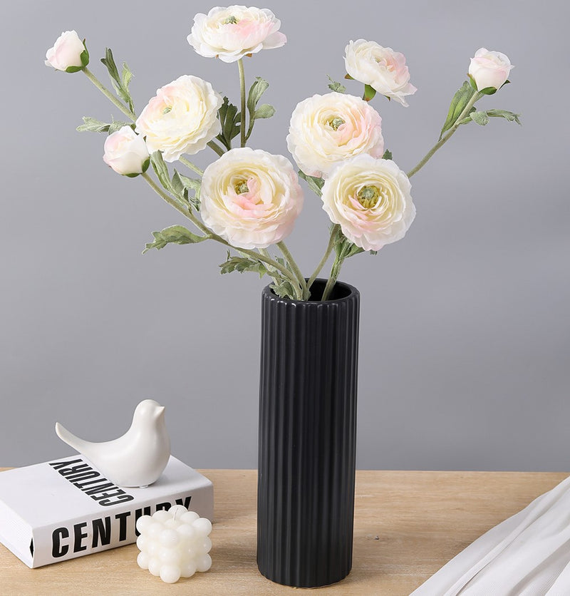 Venta al por mayor de ranúnculo persa artificial Ranunculus Stem 25 pulgadas 