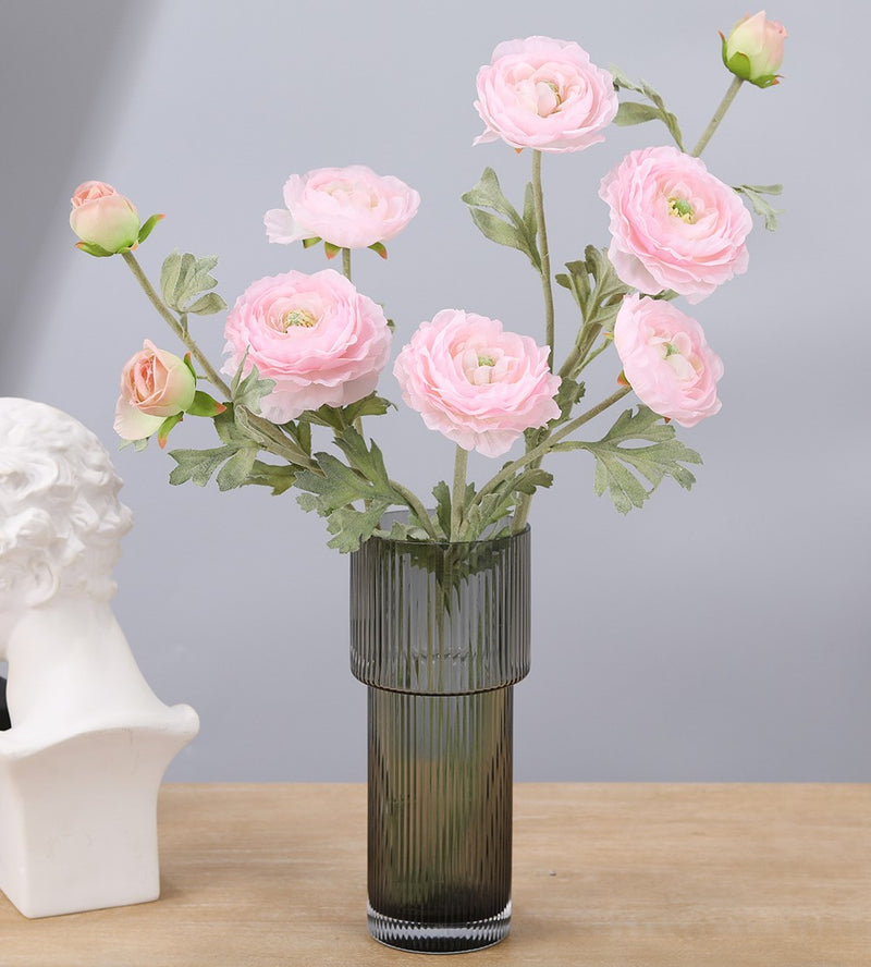 Venta al por mayor de ranúnculo persa artificial Ranunculus Stem 25 pulgadas 