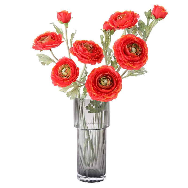 Venta al por mayor de ranúnculo persa artificial Ranunculus Stem 25 pulgadas 