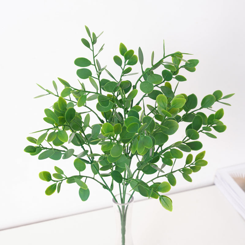 Bulk 13" Artificial Greenery Plants Eucalyptus Bush Five Twigs Wholesale
