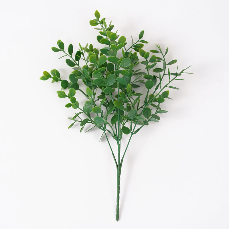 Bulk 13" Artificial Greenery Plants Eucalyptus Bush Five Twigs Wholesale