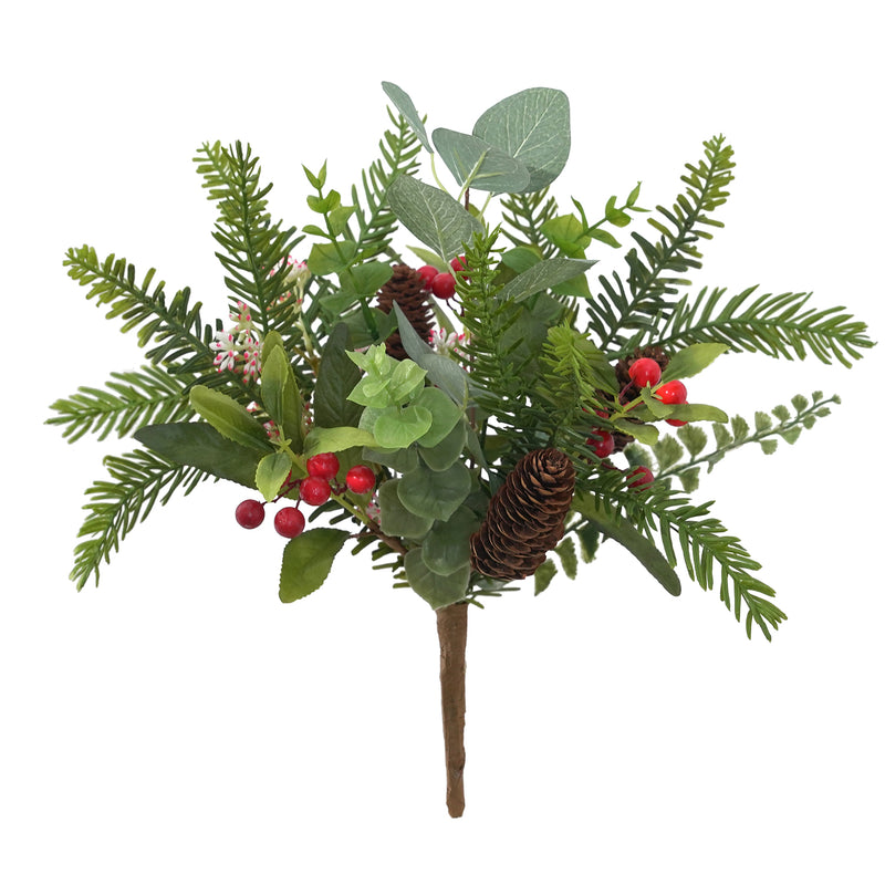 Bulk 14 inches Tall Holy Berry Bouquet for Xmas Arrangement Wholesale