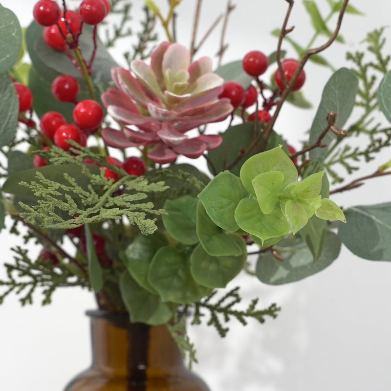 Bulk 14 inches Tall Holy Berry Bouquet for Xmas Arrangement Wholesale
